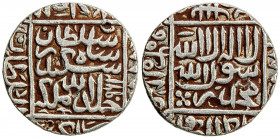 DELHI: Sikandar III, 1554-1555, AR rupee (11.18g), Agra, AH962, G-D1151, clear mint name in the lower segment of the obverse margin, 4 or 5 small test...