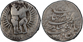 MUGHAL: Jahangir, 1605-1628, AR rupee (11.30g), Kashmir, AH102(9) year 15 (1620), KM-150.8, cf. Zeno-145322, zodiac type (Gemini), struck in the month...
