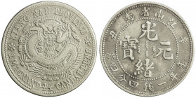 KIANGNAN: Kuang Hsu, 1875-1908, AR 20 cents, CD1901, Y-143a.6v, L&M-238v, variety with MACE misspelled as 'MACN', VF, RR, ex B. A. Seaby, ex Montgomer...