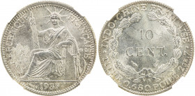 FRENCH INDOCHINA: AR 10 centimes, 1937, a wonderful quality example! NGC graded MS66.
Estimate: USD 125 - 175