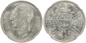 IRAQ: Ghazi I, 1933-1939, AR 50 fils, 1938/AH1357, KM-104, highly lustrous, NGC graded MS63.
Estimate: USD 150 - 200