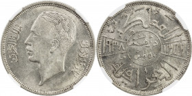 IRAQ: Ghazi I, 1933-1939, AR 50 fils, 1938/AH1357, KM-104, very lightly toned, NGC graded MS63.
Estimate: USD 150 - 200