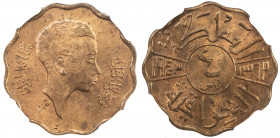IRAQ: Faisal II, 1939-1953, AE 4 fils, 1943/AH1362-I, KM-107, one-year type, NGC graded MS64 RB.
Estimate: USD 250 - 350