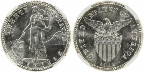 PHILIPPINES: U. S. Administration, AR 20 centavos, 1912-S, KM-170, Allen-11.08, wonderful blast white luster, well struck, NGC graded MS64+.
Estimate...