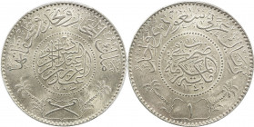 HEJAZ & NEJD: 'Abd al- 'Aziz b. Sa 'ud, 1926-1932, AR riyal, Makka al-Mukarrama (Mecca), AH1346, KM-12, a very attractive lustrous example, rare in mi...