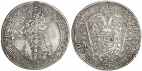 AUSTRIA: Leopold I, 1657-1705, AR thaler (28.57g), 1688-KB, KM-214.1, Dav-3260, a few reverse rim taps, but pleasing appearance, VF.
Estimate: USD 40...