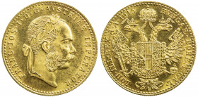AUSTRIA: AR ducat, 1915, KM-2267, bullion restrike, Brilliant Unc.
Estimate: USD 190 - 220