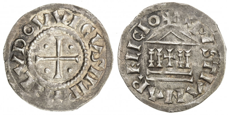 CAROLINGIANS: Louis the Pious, 814-840, AR denier (1.72g), ND(822-840), Depeyrot...