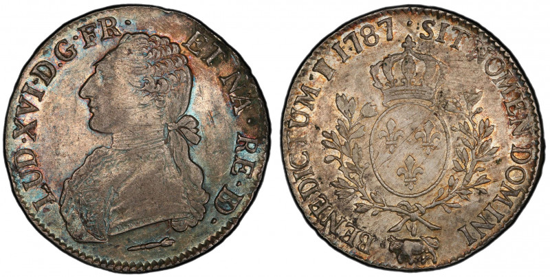FRANCE: Louis XVI, 1774-1792, AR ecu, Pau, 1787, KM-572, Gad-356a, issued for Pr...
