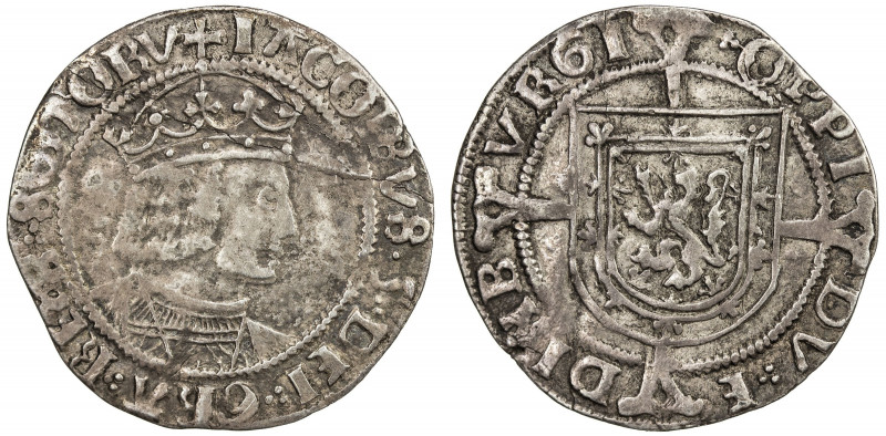 SCOTLAND: James V, 1513-1542, AR groat (2.45g), ND (1526-39), Spink-5378, Second...