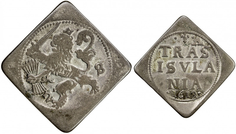 OVERIJSSEL: United Netherlands, BI 2 stuivers, 1619, KM-25, one-year klippe type...