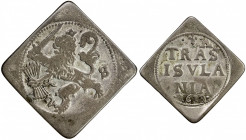 OVERIJSSEL: United Netherlands, BI 2 stuivers, 1619, KM-25, one-year klippe type, Very Good, RR, ex Charles Opitz Collection. We were able to find onl...
