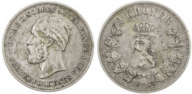 NORWAY: Oscar II, 1872-1905, AR 2 kroner, 1878, KM-359, EF. From an old Japanese Collection formed in the 1930s.
Estimate: USD 150 - 200
