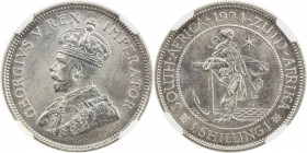 SOUTH AFRICA: George V, 1910-1936, AR shilling, 1924, KM-17.1, two-year type, very lightly toned, NGC graded MS65.
Estimate: USD 325 - 425