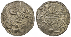 SUDAN: Abdullah Ibn Mohammed, 1885-1898, BI 2 piastres, AH1311 year 11, KM-18, somewhat uneven strike, two-regnal year type, VF-EF, R. 
Estimate: USD...