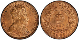NEWFOUNDLAND: Edward VII, 1901-1910, AE cent, 1907, KM-9, a lovely example! PCGS graded MS64 RB.
Estimate: USD 300 - 400