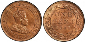 CANADA: Edward VII, 1901-1910, AE cent, 1907, KM-8, a superb quality example! PCGS graded MS65 RB.
Estimate: USD 300 - 500