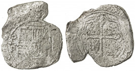 MEXICO: Felipe IV, 1621-1665, AR 8 reales (21.65g), 1654-Mo, KM-45, assayer P, from the Maravillas shipwreck with original tag (No. 91-8R-4205), possi...
