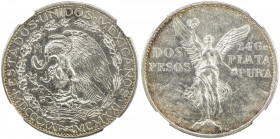 MEXICO: Estados Unidos, AR 2 pesos, 1921-Mo, KM-462, Centennial of Independence, light peripheral tone, NGC graded MS61.
Estimate: USD 225 - 325
