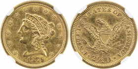 UNITED STATES: 2½ dollars, 1879, KM-72, NGC graded AU58, lustrous and well struck.
Estimate: USD 400 - 500