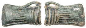 ANCIENT: GAUL: AE axe head, Optiz pg. 21 (plate example), Quig. pg. 276, ca. 1000BC, Bronze Age socketed axe from Normandy, attractive patina, VF, ex ...