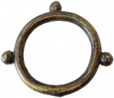 AFRICA: AE ring (237g), 91mm, attached with three small balls, VF, ex Charles Opitz Collection. 
Estimate: USD 50 - 80