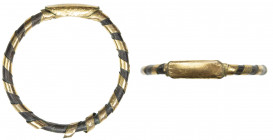 AFRICA: elephant hair gold ring (0.41g), 17th to 19th century, made with elephant tail hair wrapped in gold, choice VF, ex Charles Opitz Collection. D...