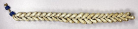NIGERIA: rotl necklace, Opitz p.288, 240mm, necklace made from cowrie shells with two blue small trade beads, likely during the late 19th or early 20t...