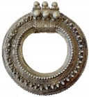 NORTH AFRICA: AR bracelet (380g), Opitz p. 277 (top left plate example), ca. 125mm & 25mm, hollow ring with elaborately decorated exterior with many s...
