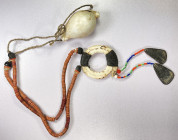 PAPUA NEW GUINEA: doga necklace, see Opitz pg.133/34, Kula pg. 23, 65cm (25½") in length, with plastic beads instead of shell beads, conus shell, and ...