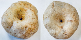 TOGO: quartz disk (95.08g), Opitz p.273, ca. 54 x 47 x 25mm, used as money by various Akan people along the west African coast from the 17th to the 19...
