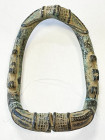 WEST AFRICA: AE boat anklet (397g), Opitz p.278 (plate example), ca. 130 x 90mm, made by the Senufo people of West Africa and used as money, pleasing ...