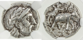 SELEUKID KINGDOM: Seleukos I Nikator, 312-281 BC, AR hemidrachm (2.32g), Seleukeia on the Tigris II, SC-133.5, laureate head of Zeus to right // Athen...