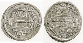 ABBASID: al-Rashid, 786-809, AR dirham (2.83g), Sijistan, AH173, A-219.4, citing the governor Ibn Khuzaym, with large pellet in lower right on reverse...