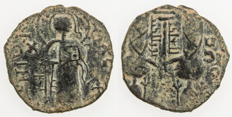 ZANGIDS OF SYRIA: Nur al-Din Mahmud, 1146-1174, AE fals (4.42g), NM, ND, A-1850,...