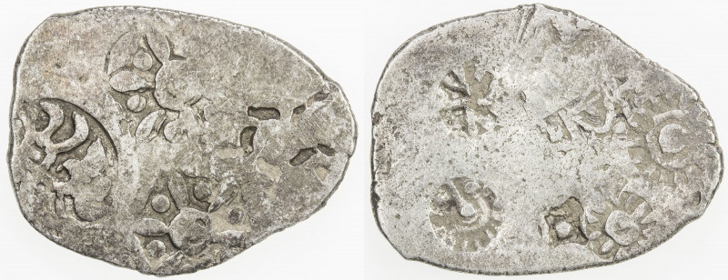 KASHI: Punchmarked series, ca. 525-465 BC, AR vimshatika (4.70g), Ra-805, unusua...