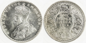 BRITISH INDIA: George V, 1910-1936, AR rupee, 1912(b), KM-524, S&W-8.19, Prid-218, a lovely example! PCGS graded MS63.
Estimate: USD 75 - 100