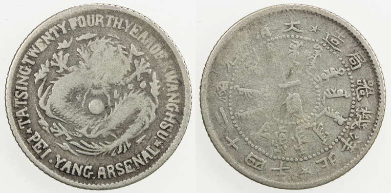 CHIHLI: Kuang Hsu, 1875-1908, AR 10 cents, Peiyang Arsenal mint, Tientsin, year ...