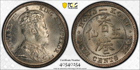 HONG KONG: Edward VII, 1901-1910, AR 5 cents, 1905, KM-12, a superb quality example! PCGS graded MS65.
Estimate: USD 60 - 80