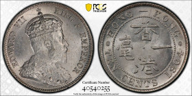 HONG KONG: Edward VII, 1901-1910, AR 10 cents, 1904, KM-13, a lovely quality example! PCGS graded MS64.
Estimate: USD 40 - 60