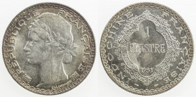 FRENCH INDOCHINA: AR piastre, 1931(a), KM-19, faint surface hairlines, Choice AU.
Estimate: USD 60 - 80
