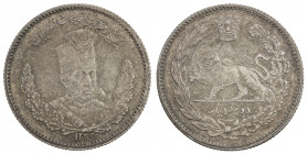 IRAN: Muzaffar al-Din Shah, 1896-1907, AR 2000 dinars, AH1323, KM-979, Y-32, one-year type, superb strike, nicely toned, AU.
Estimate: USD 120 - 160