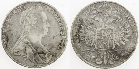 AUSTRIA: Maria Theresa, 1740-1780, AR thaler, "1780", KM-1866var, Hafner-26, initials SF, Gunzburg Mint issue (1781-88), light oxidation, better varie...