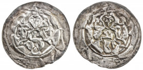 MEISSEN: Dietrich the Distressed, 1197-1221, AR bracteate (0.94g), ND, Bonhoff-1027var, 42mm Wettin Mint issue, Margrave seated facing, holding cross ...