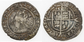 ENGLAND: Elizabeth I, 1558-1603, AR sixpence (2.90g), 1572, Spink-2562, Ermine mintmark, somewhat ragged edge, minor planchet striations, nice colorat...