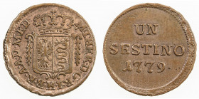 MILAN: Josef II, 1780-1790, AE sestino, 1779, KM-180, red and brown, two-year type, EF-AU, ex Wolfgang Schuster Collection. 
Estimate: USD 60 - 90
