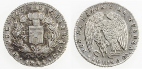 CHILE: Republic, AR ½ real, 1844-So, KM-98.2, assayer IJ, lustrous with some light toning, Choice EF, ex Wolfgang Schuster Collection. 
Estimate: USD...