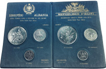 WORLDWIDE:Albania 1968 uniface obverse die trials in aluminum for the silver 500th Anniversary of Skanderbeg's Death set including 5, 10, 25 lekë, plu...