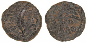 Monedas Antiguas
Judea
Marco Ambibolus
Prutah. AE. (9-12 d.C.). Prefectos y Procuradores Romanos. 2.21g. Hendin 636. BC+.
