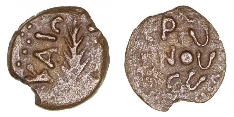 Monedas Antiguas
Judea
Porcius Festus
Prutah. AE. (59-62). Prefectos y Procur...